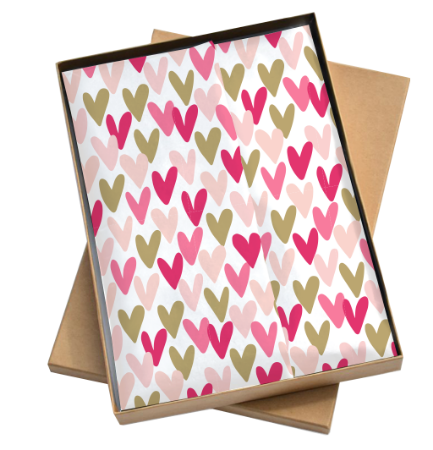 Vloeipapier hartjesregen