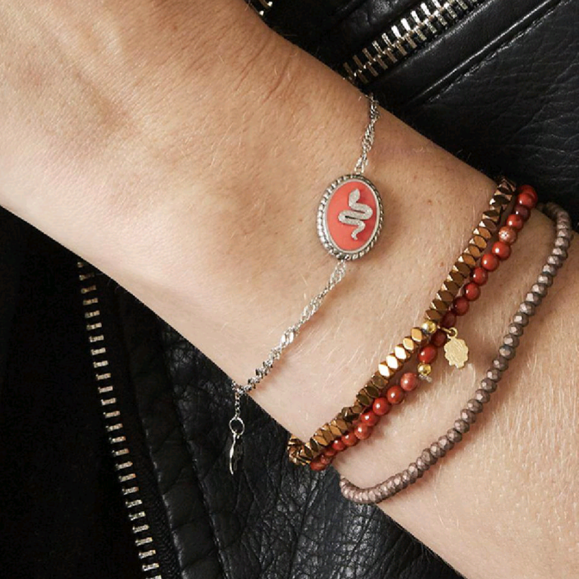 Serpent orange bracelet