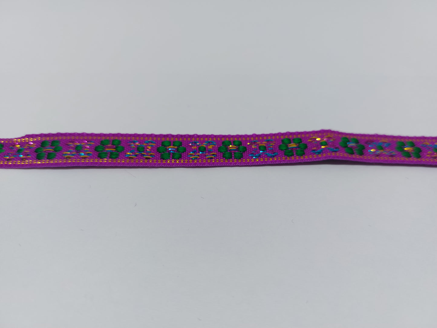 Purple flower ribbon strap