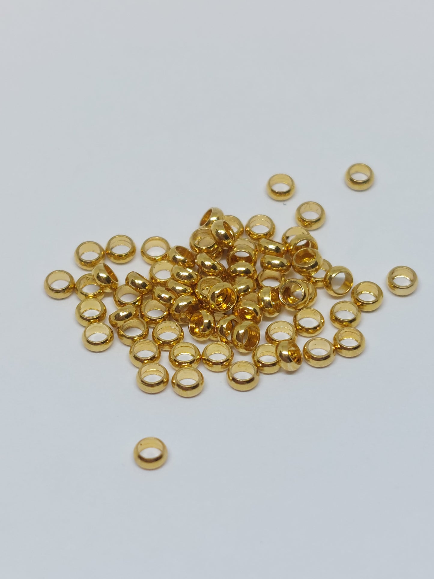 Goude knijkralen 3mm