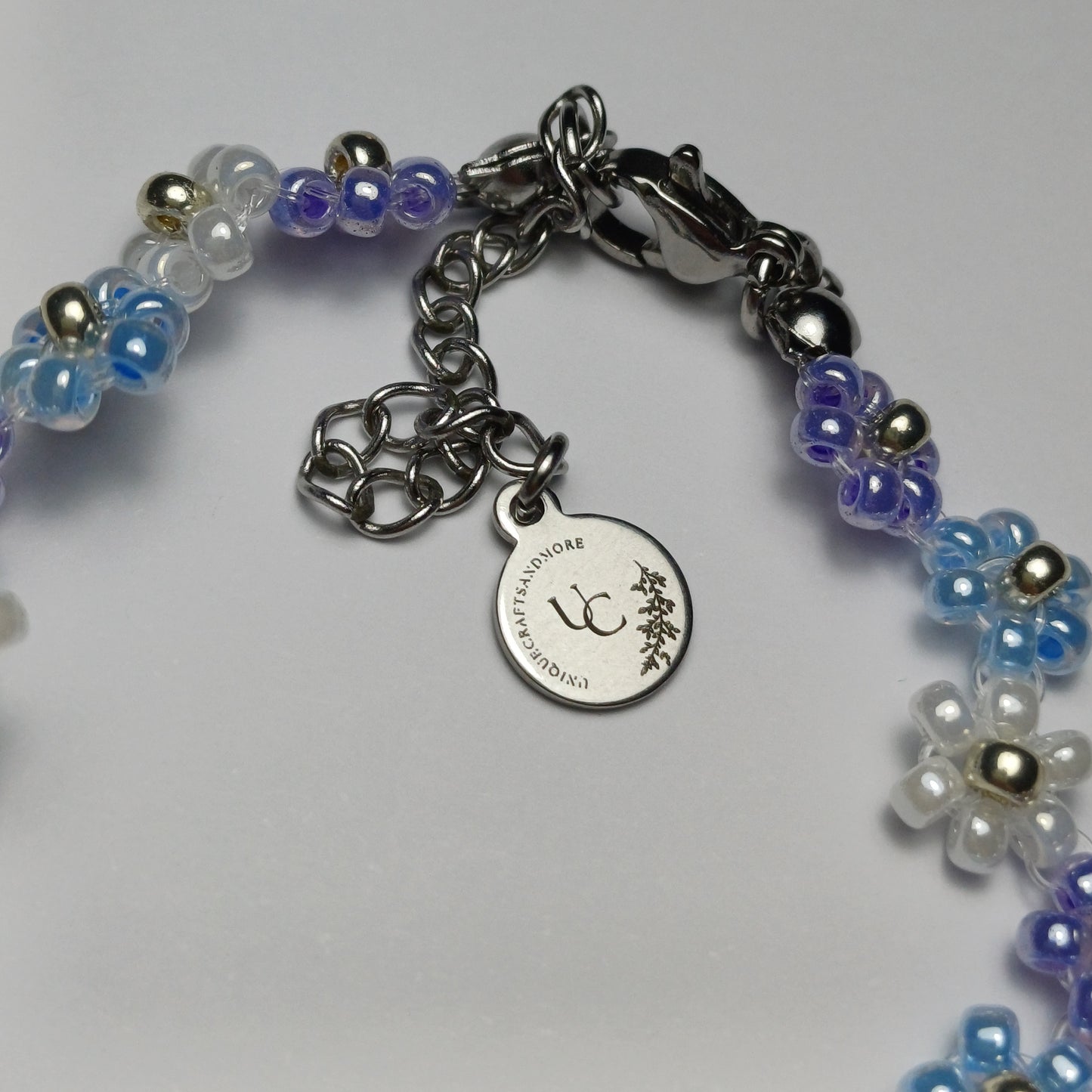 Purple flower bracelet