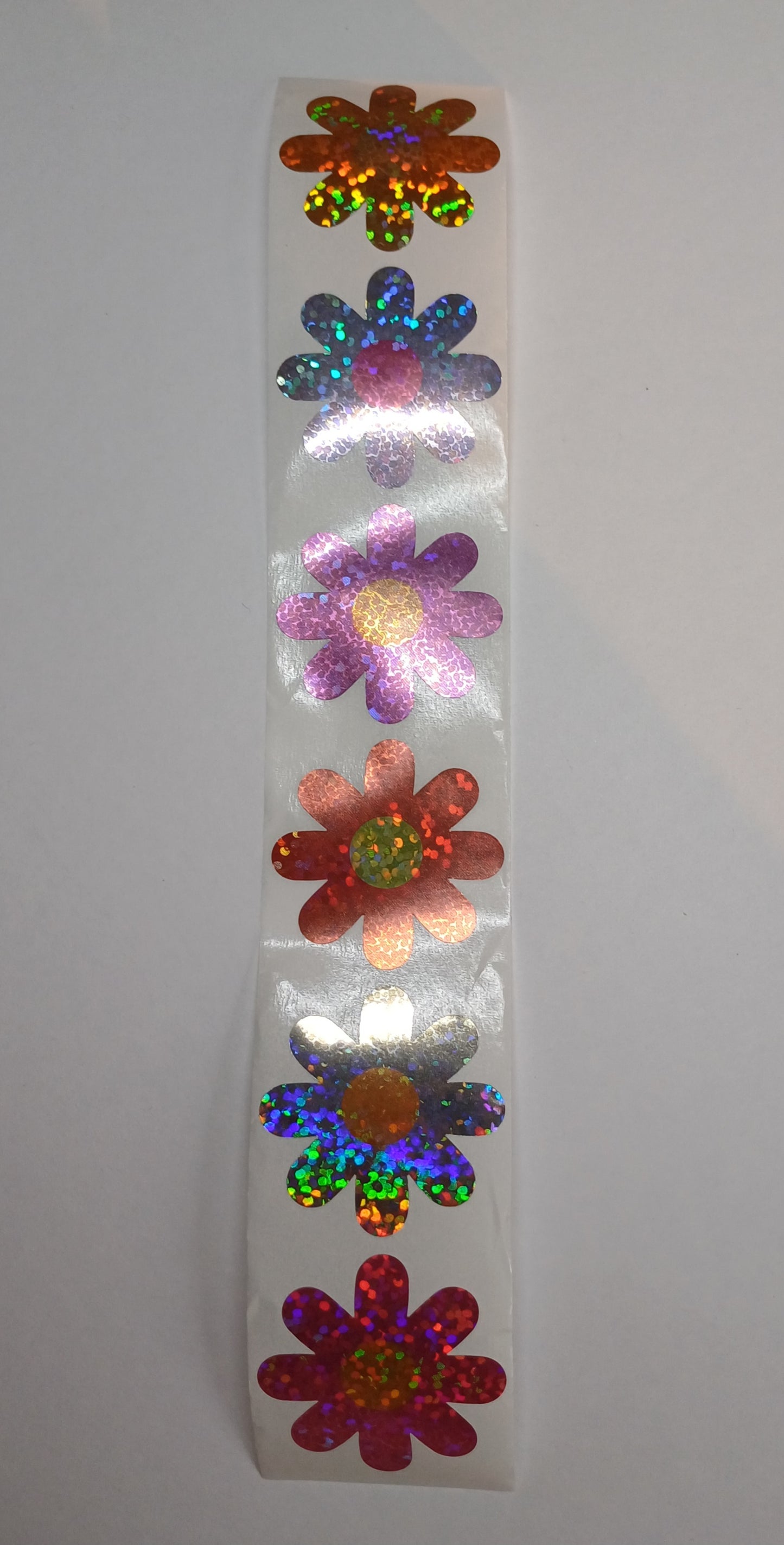 Holografische bloemen stickers