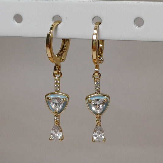 Blue waterfall earrings.