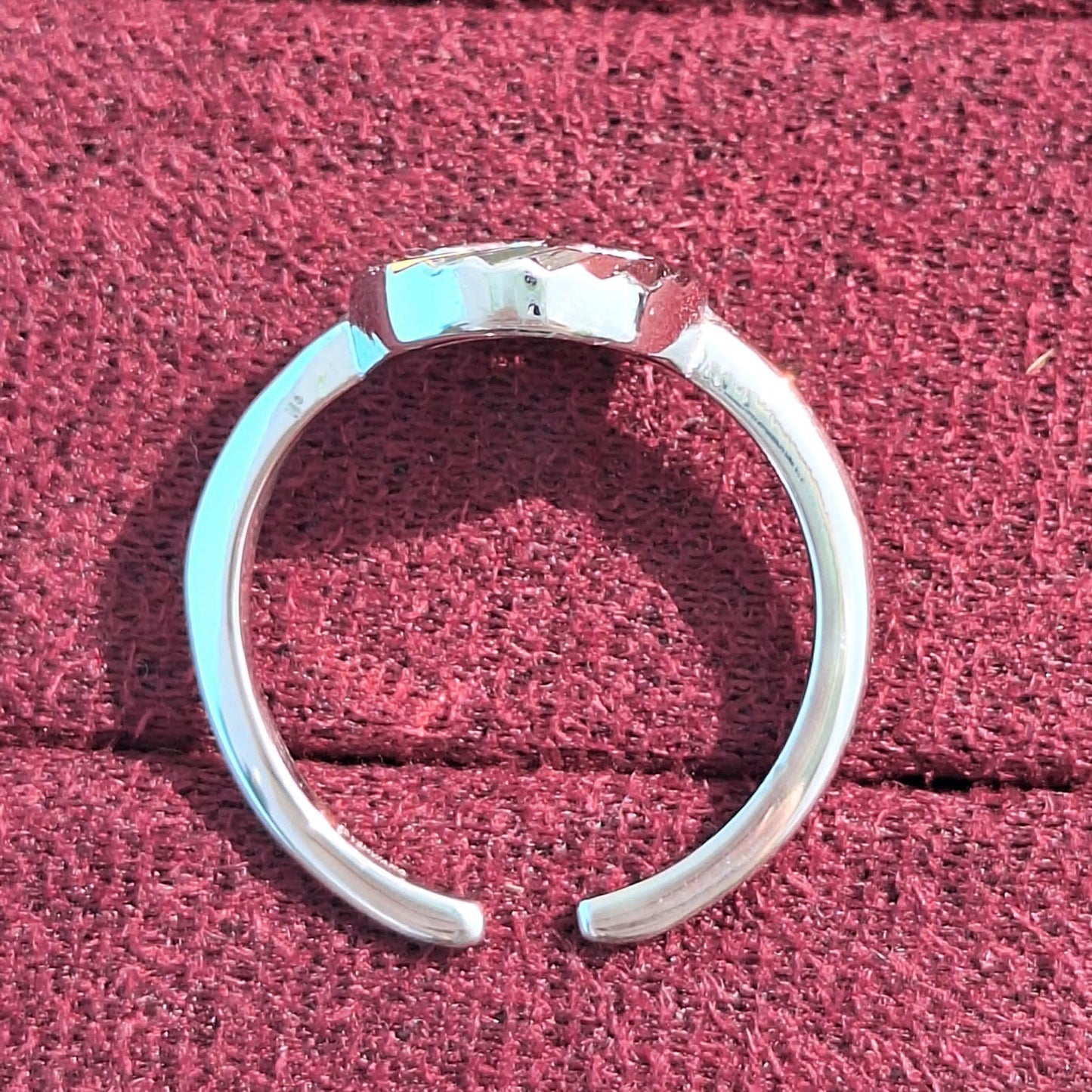 Heartbeat ring zilver