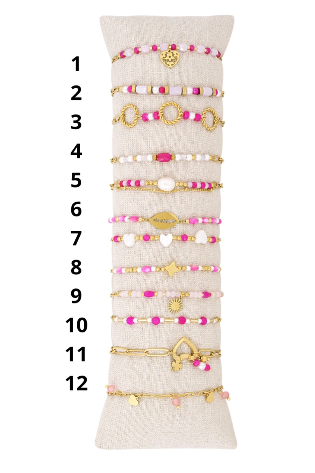 Joyful spark fuchsia bracelets