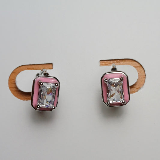 Rose diamond earrings