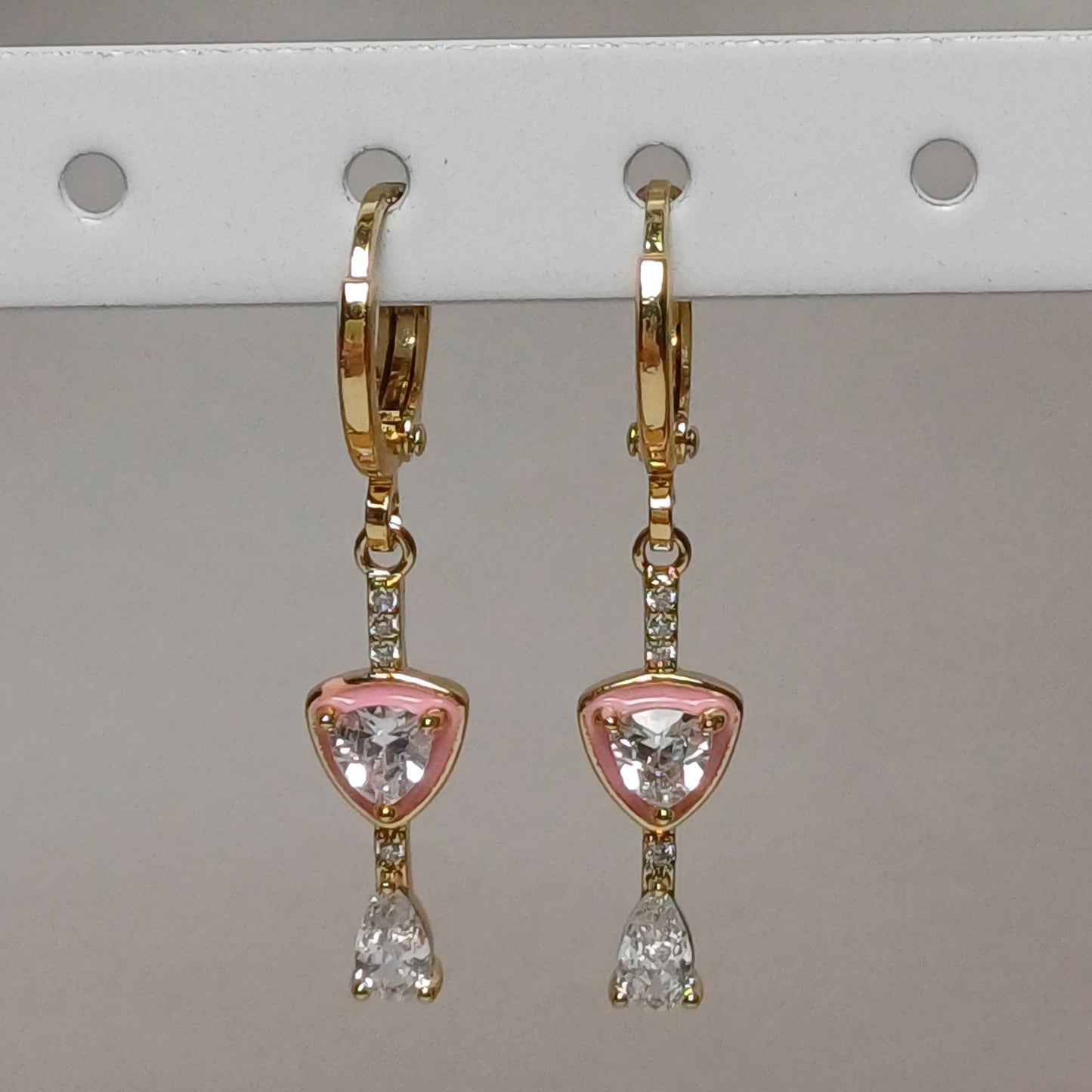 Rose waterfall earrings.