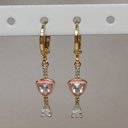 Rose waterfall earrings.