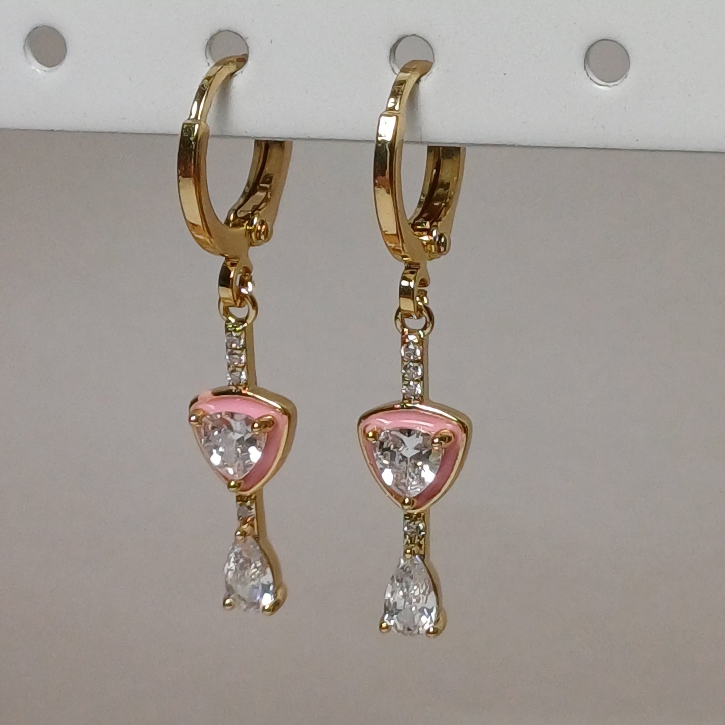 Rose waterfall earrings.