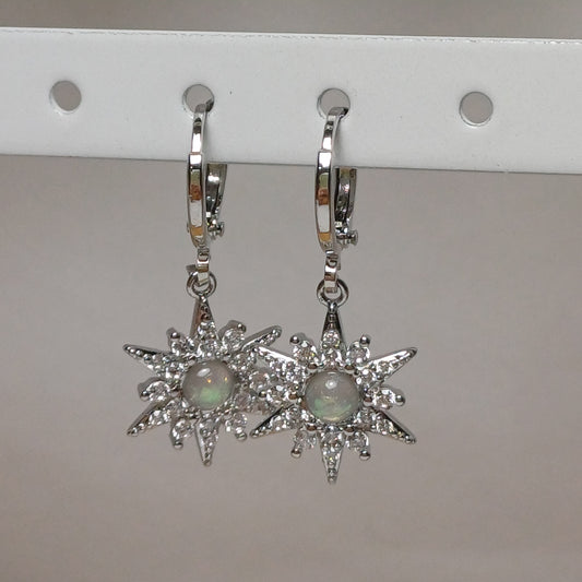 Rhinestone Sun earrings.