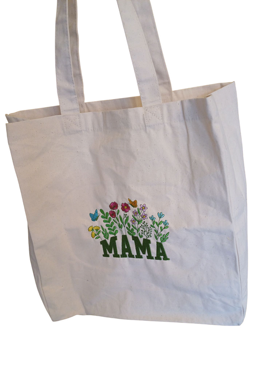 Mama bloemen totebag