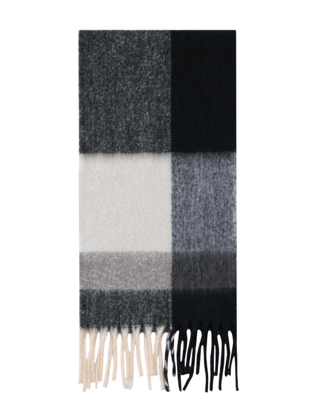 Black & Grey Check Scarf