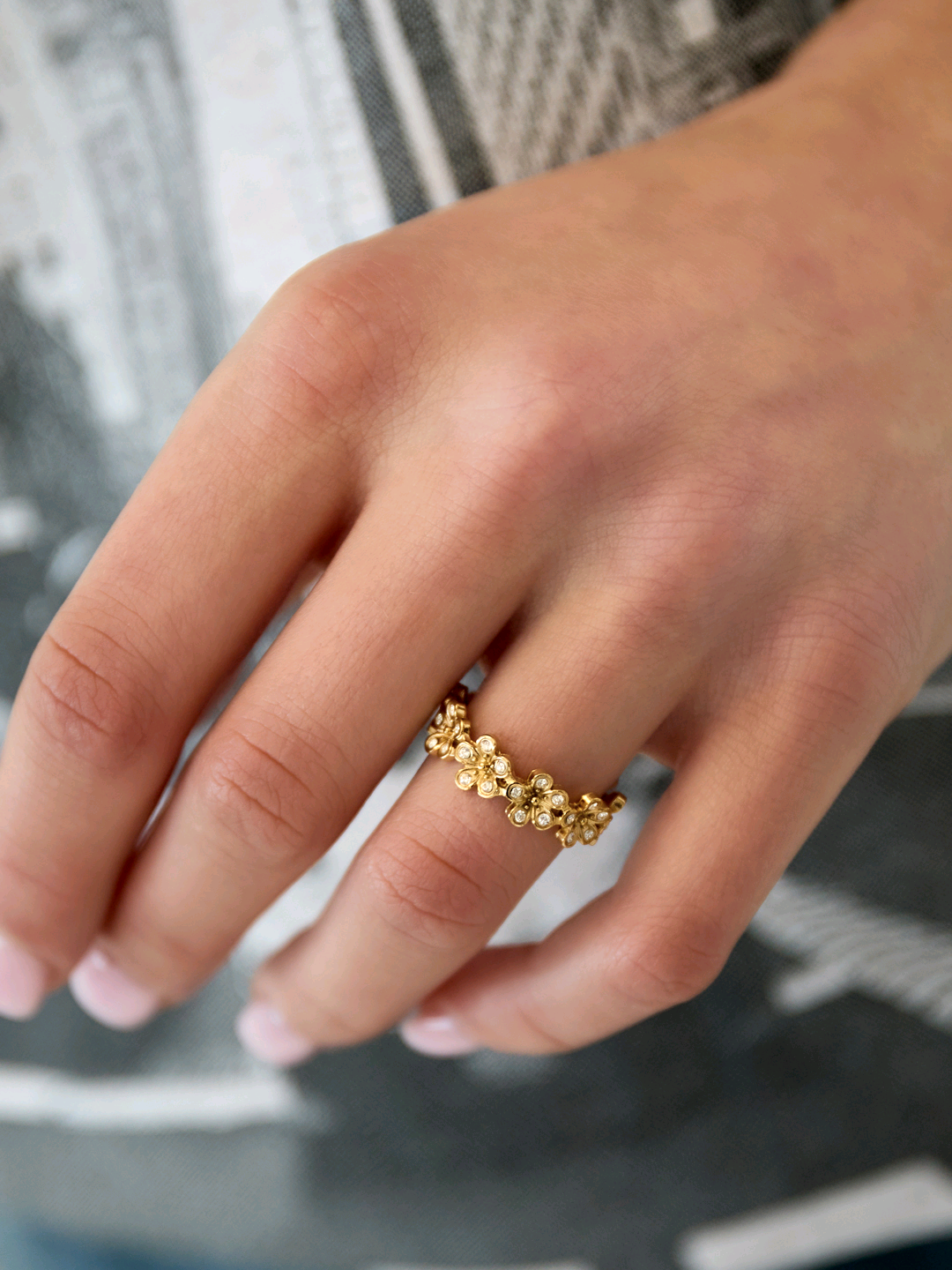 Daisy Field Ring silver