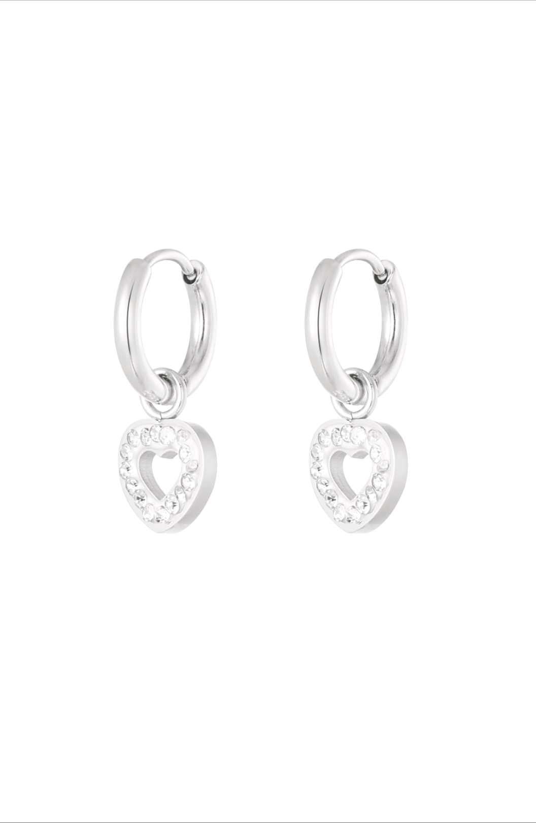 Heart earrings silver