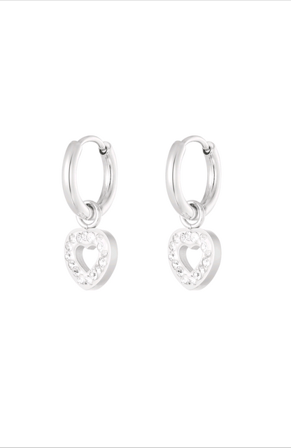 Heart earrings silver