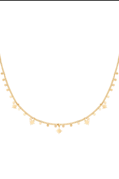 Universe charms necklace gold