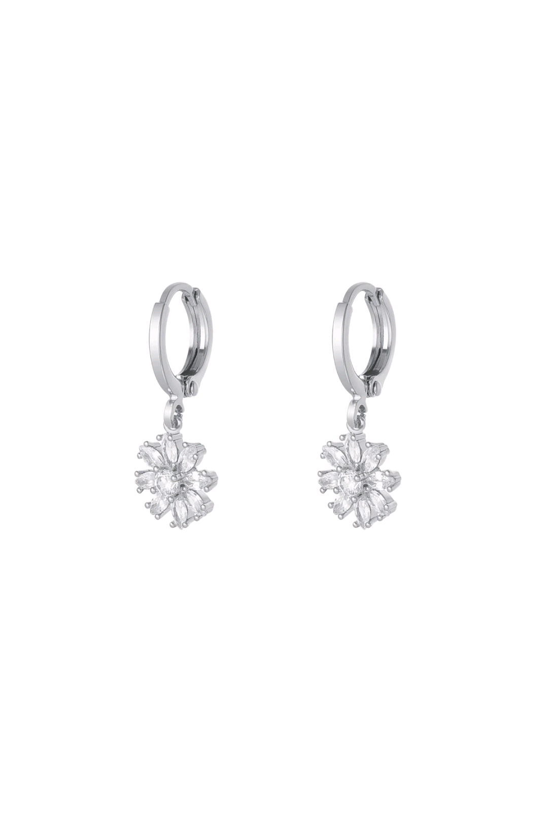 Flower sparkle oorbellen