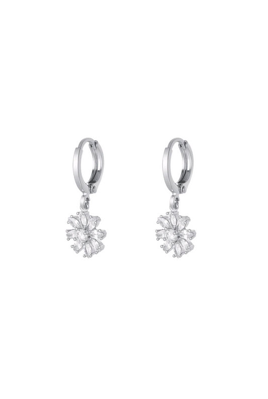 Flower sparkle oorbellen