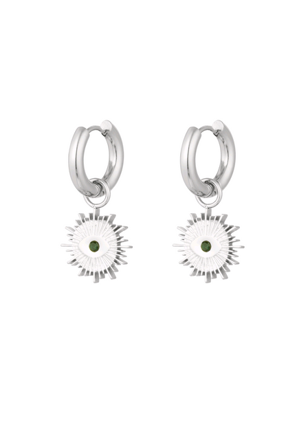 Round eye earrings