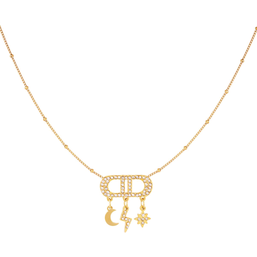 Good life dangles necklace gold