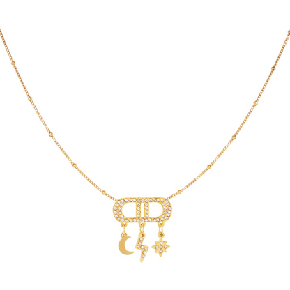 Good life dangles necklace gold