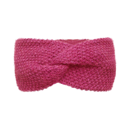 Warme winter hoofdband fuchsia