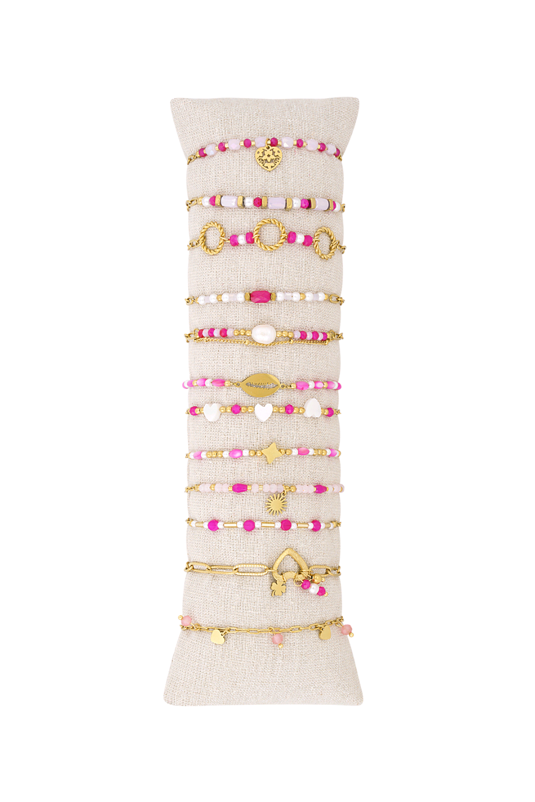 Joyful spark fuchsia bracelets