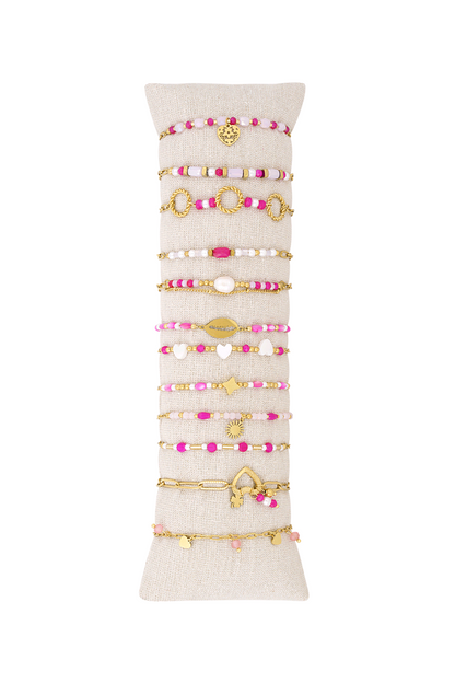 Joyful spark fuchsia bracelets