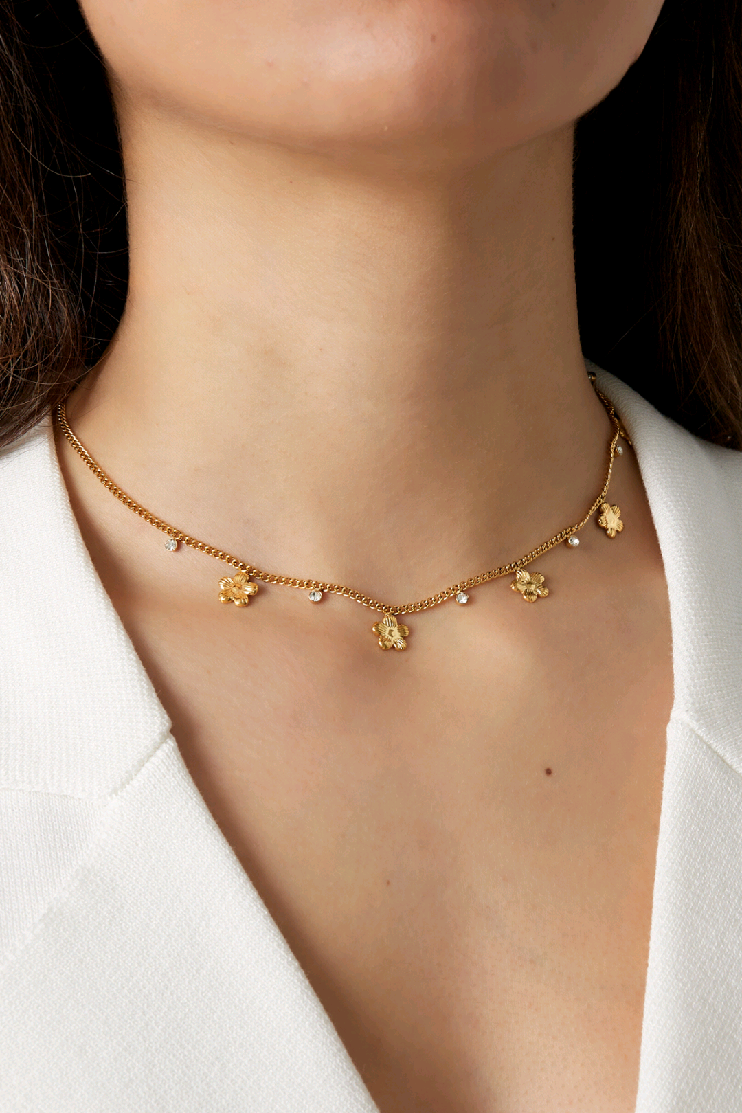 Gleaming flower ketting