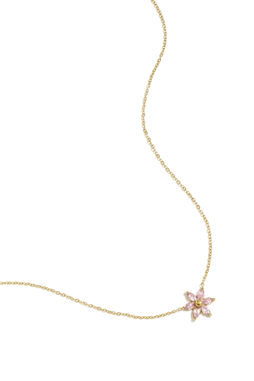 Flower sparkl chain goud