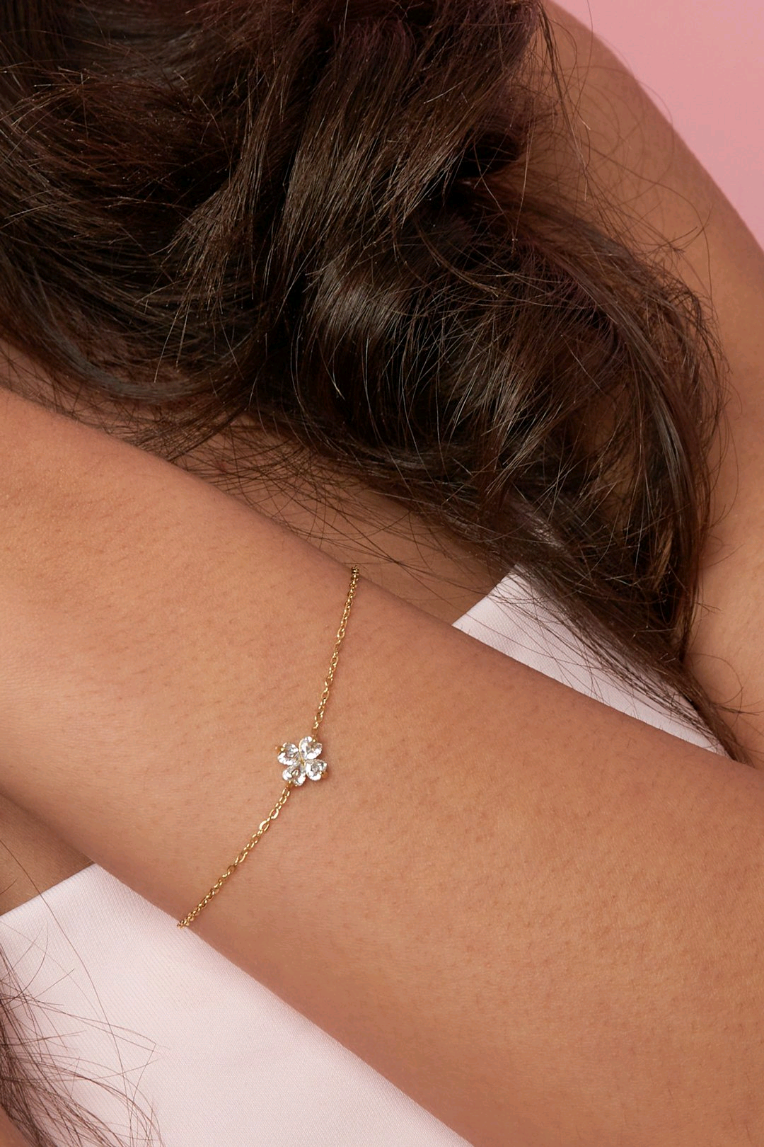 Sparkle clover bracelet