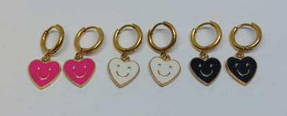 Smiley heart earrings