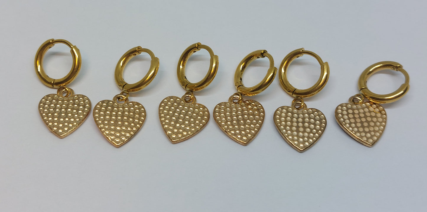 Smiley heart earrings