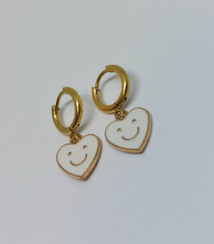 Smiley heart earrings