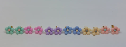 Pastel flower earrings