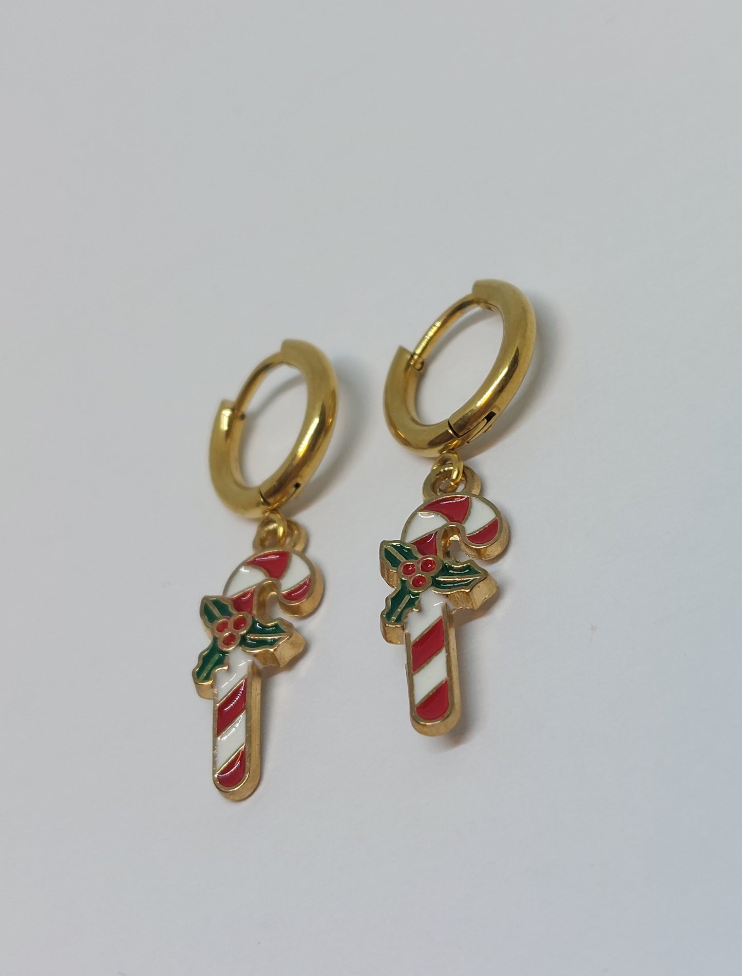 Candy cane earrings