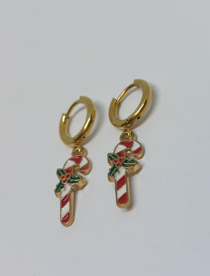 Candy cane earrings