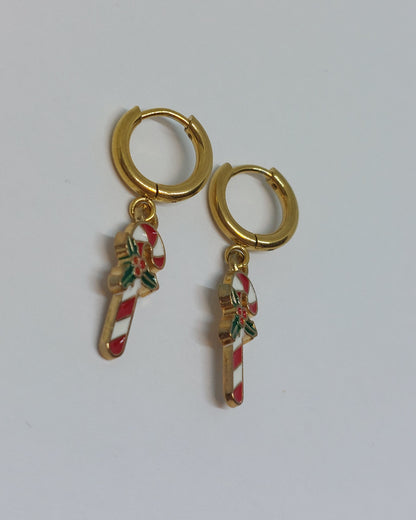 Candy cane earrings