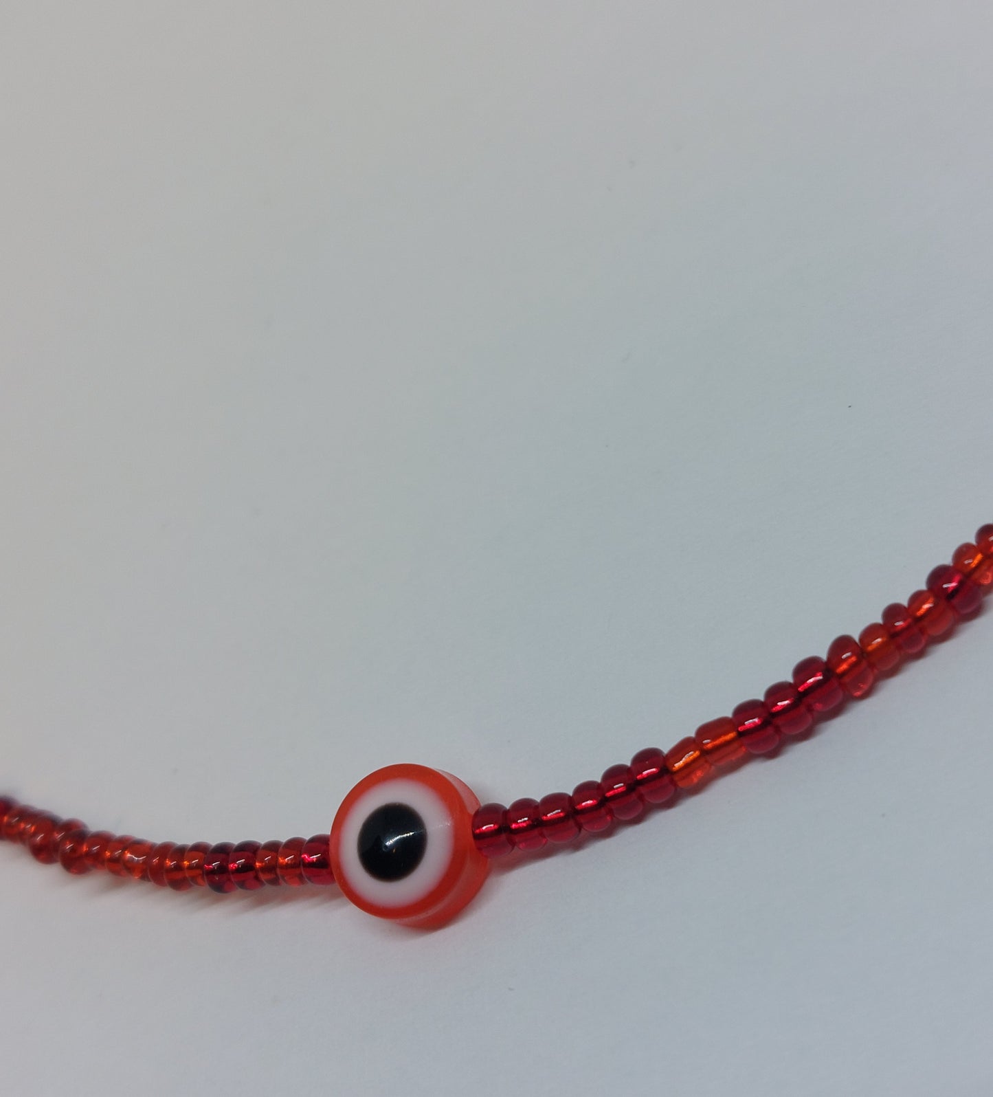 Evil eye ketting rood