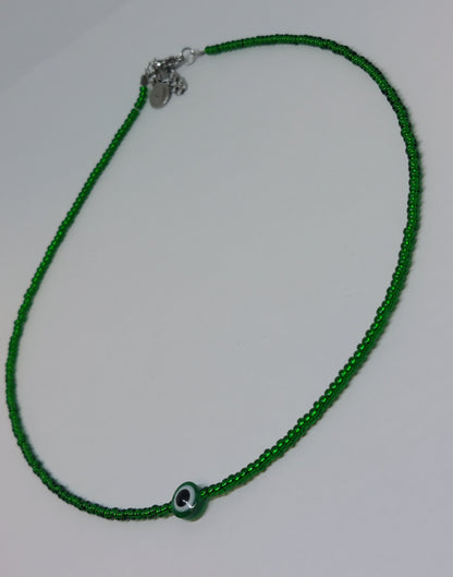 Evil eye ketting groen