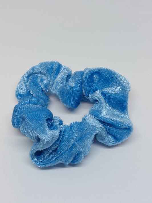 Blauwe scrunchie