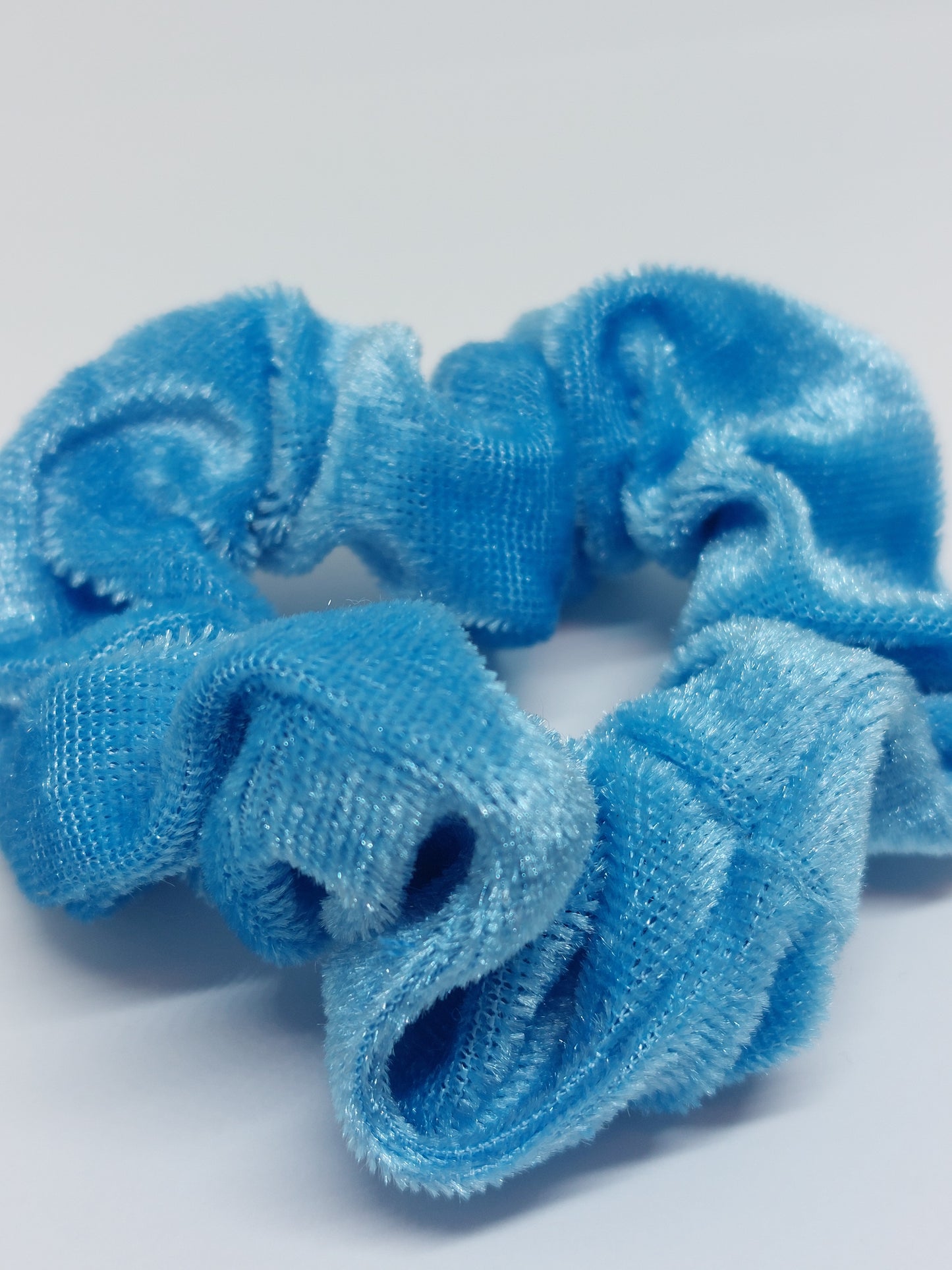 Blauwe scrunchie