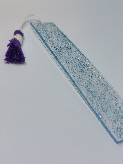 Blue Glitter bookmark