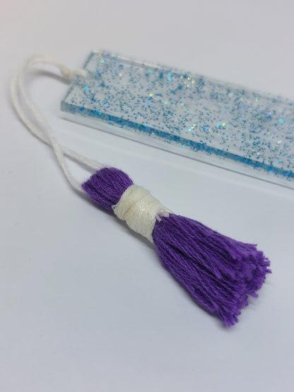 Blue Glitter bookmark