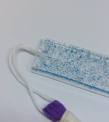 Blue Glitter bookmark