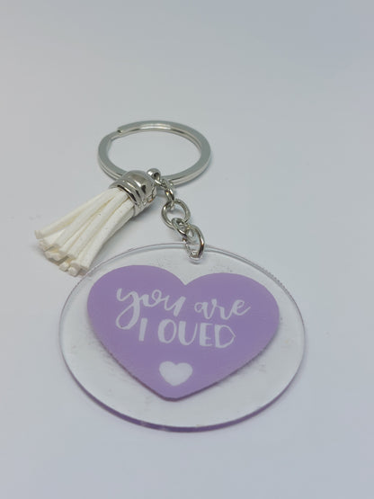 You are loved keychain