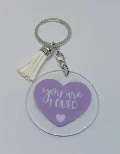 You are loved keychain