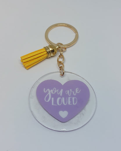 You are loved keychain