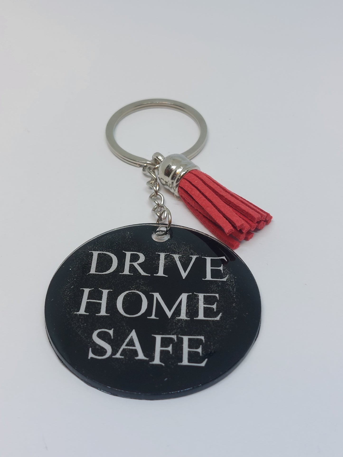 Drive home safe keychain