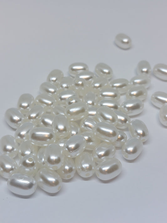 Medium white beads